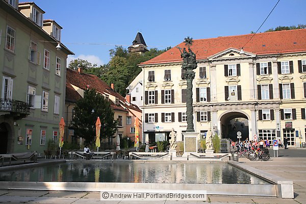 Karmeliterplatz, Plague Column, Graz, Austria