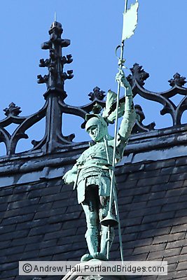 Statue on King's House, Grand Place, Brussels