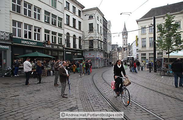 Cyclist, Street, Ghent