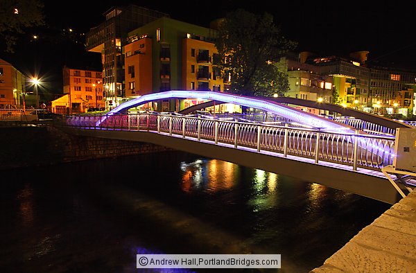 Ćumurija Bridge at Night, Sarajevo