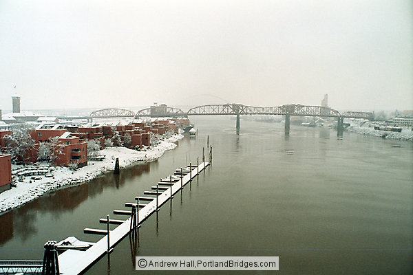 Broadway Bridge, Snowy Day (Portland, Oregon)