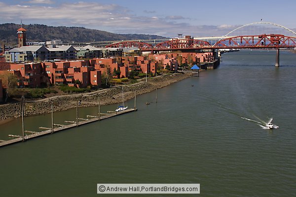 Broadway Bridge, McCormick Pier (2002), Willamette River