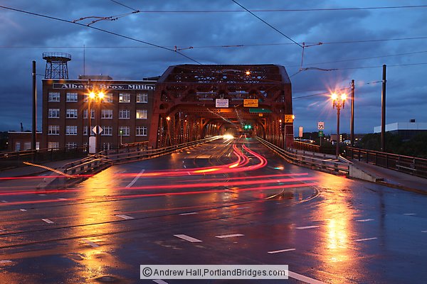 Broadway Bridge, Car Lights, Dusk (Portland, Oregon)