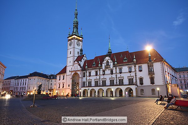 Town Hall, Dusk, Olomouc, Czech Republic