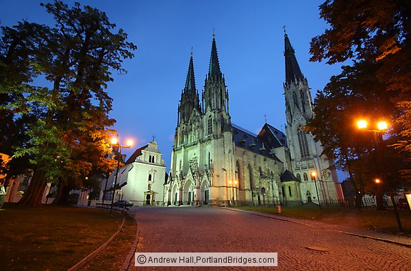Saint Wenceslas Cathedral, Dusk, Olomouc