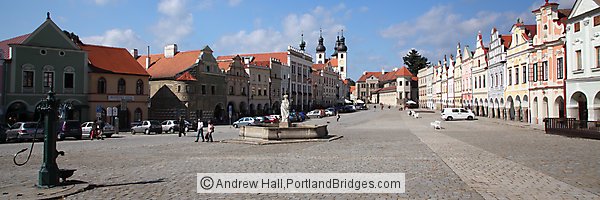 Old Town Square Panorama, Telc, Czech Republic