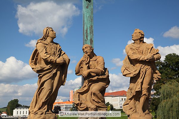 Statues, Stone Bridge, Pisek, Czech Republic