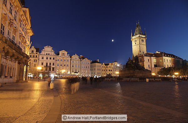 Old Town Square, Town Hall, Dusk, Prague