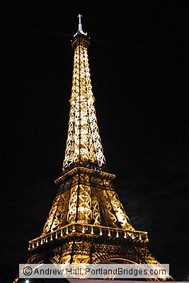 Eiffel Tower, Paris, at Night