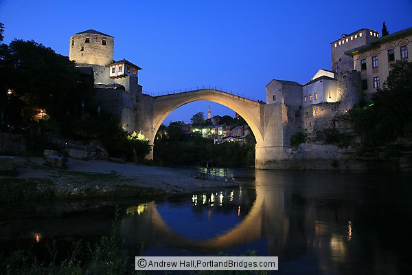 Stari Most, Dusk, Mostar, Bosnia and Herzegovina