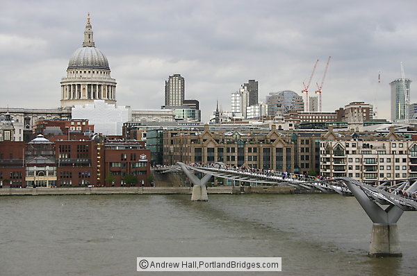 London Millenium Bridge and St. Peter's