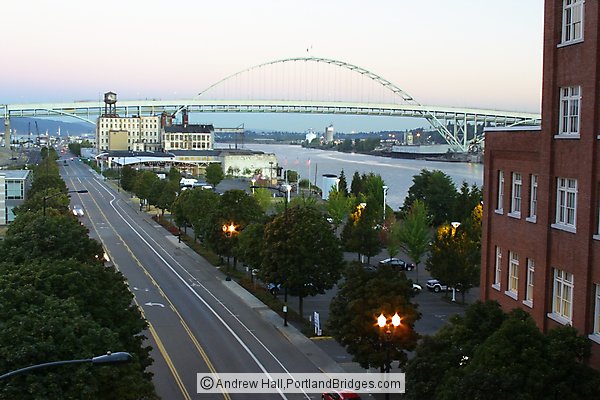 Fremont Bridge from Broadway Bridge, 2003, pre-construction