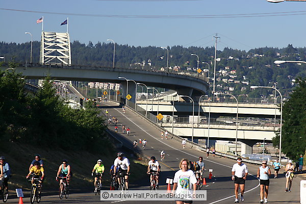 Approaching Fremont Bridge, Bridge Pedal, 2004