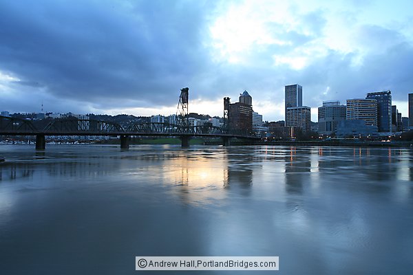 Portland Cityscape, Dusk, River Reflections