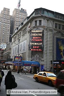 Shubert Theatre, showing Monty Python's Spamalot