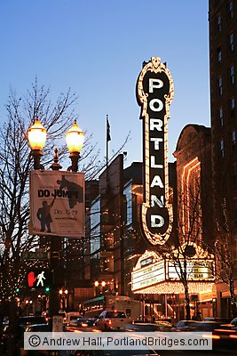 Portland Sign, Broadway, Schnitzer Concert Hall