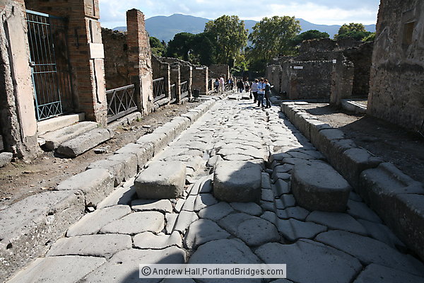Pompeii Streets with Flood Crossing