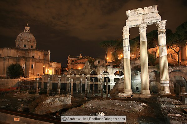 Roman Ruins at Night