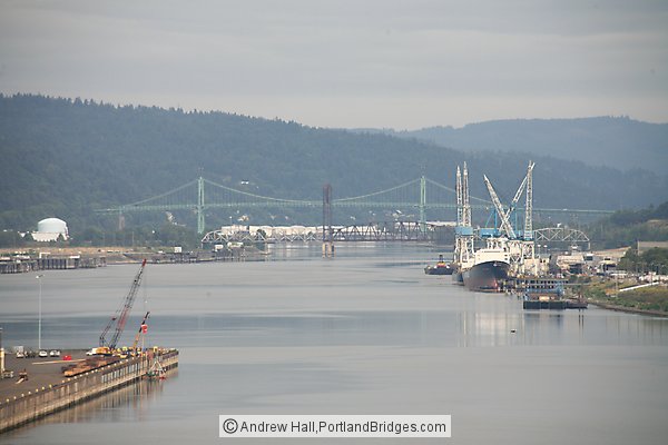 St. Johns Bridge from Fremont Bridge (Portland, Oregon)