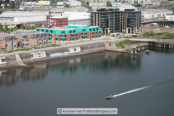 Riverscape Condos, Willamette River, from Fremont Bridge (Portland, Oregon)