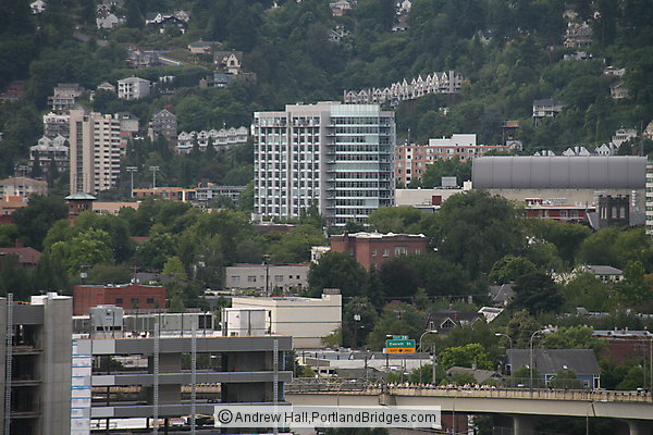 Portland West Hills from Fremont Bridge