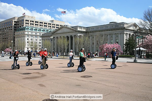 Lafayette Square, Segway Riders, US Treasury Building, Washington, DC