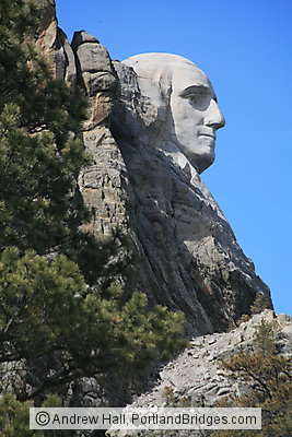 Side view of George Washington, Mount Rushmore National Memorial