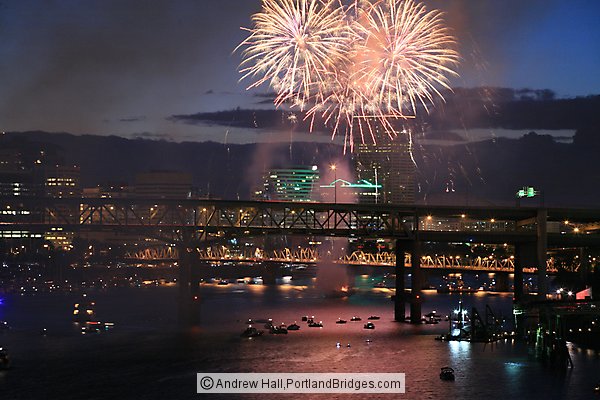 Portland Waterfront Fireworks, July 4, 2010