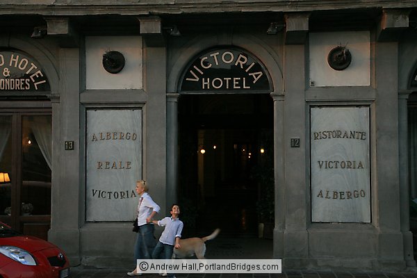 Royal Victoria Hotel, Entrance, Pisa, Italy