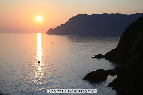 Cinque Terre, Ligurian Sea, Sunset