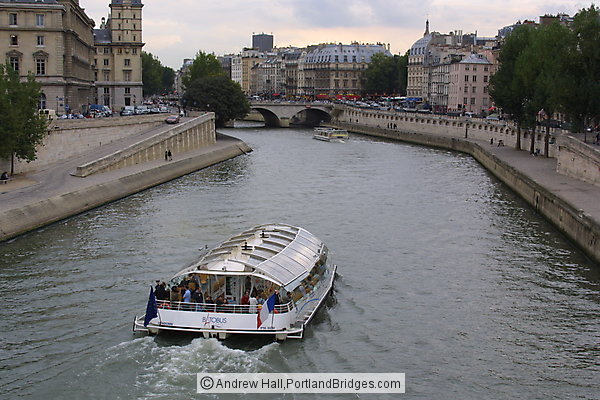 Tour boat on Seine, Paris