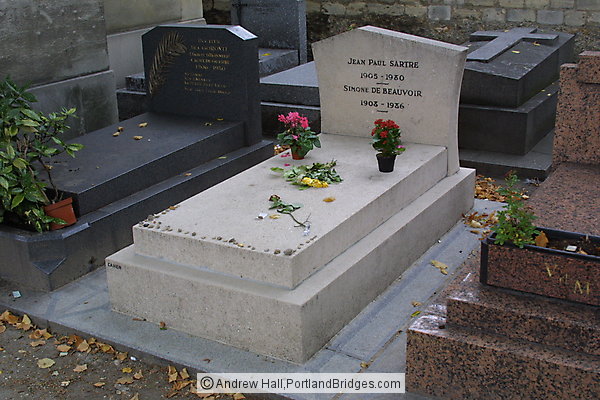 Jean Paul Satre Grave, Cimetire du Montparnasse, Paris