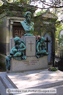 Thomas Couture Grave, Cimetire du Pre Lachaise, Paris