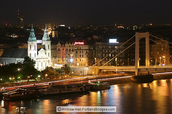 Elizabeth Bridge at Night, Budapest