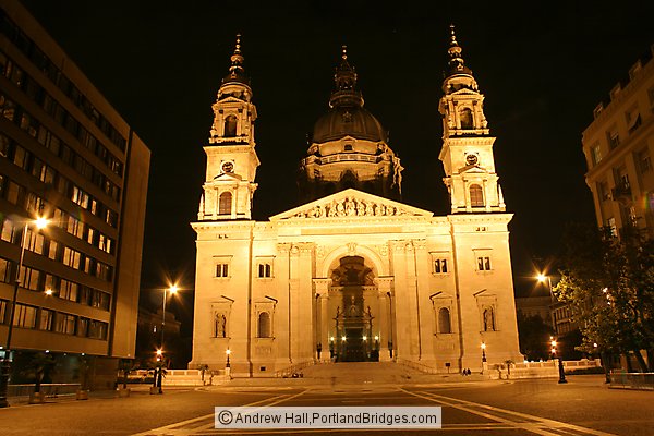St. Stephens Basilica at Night, Budapest