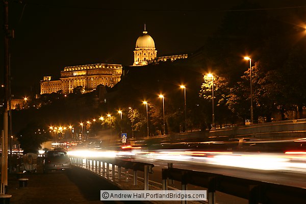 Buda Castle, Car Lights, Budapest