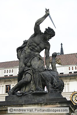 Prague Castle Entrance, Statue