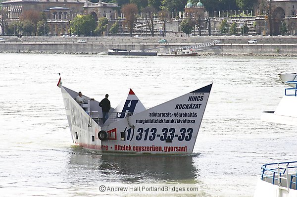 Budapest Danube River Ad Boat