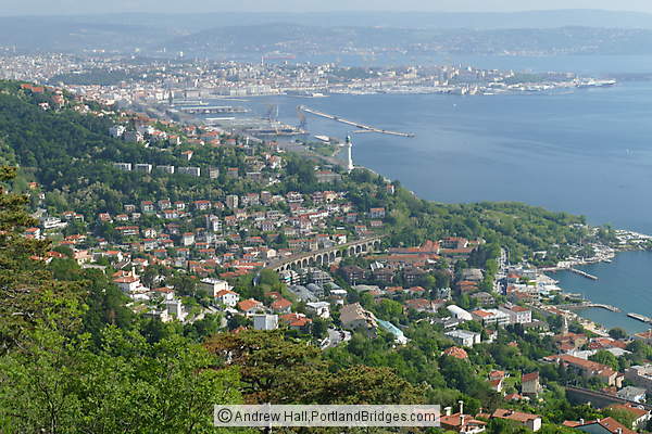 View of Trieste from Strada Vicentina