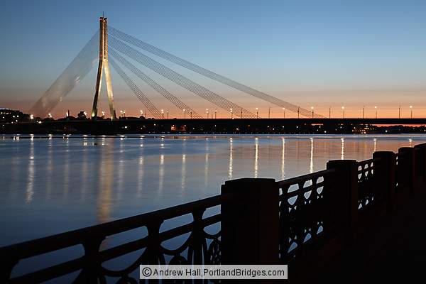 Vanu Bridge, Sunset, Riga