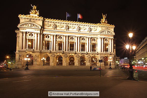 Paris Opera Building at Night