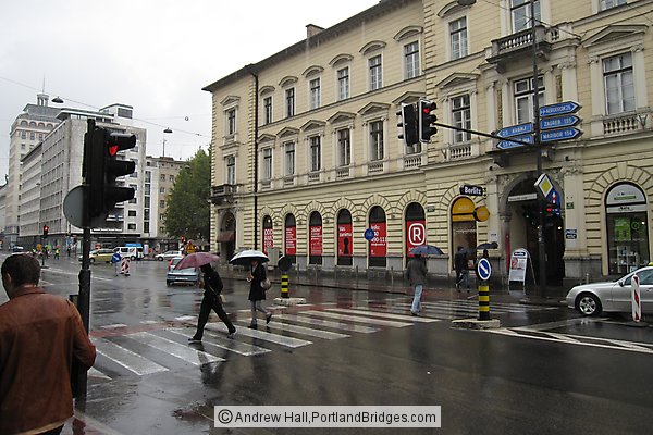 Slovenska cesta, Rain, Ljubljana