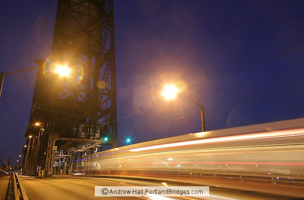 Steel Bridge, MAX Train Long Exposure, Dusk