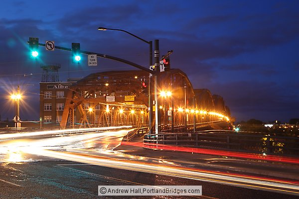 Broadway Bridge, Car Lights, Dusk (Portland, Oregon)