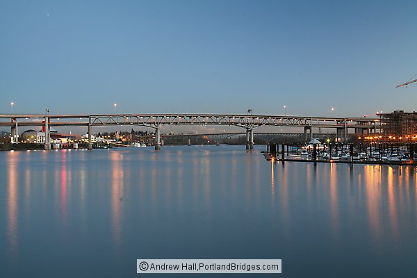 Marquam Bridge, Willamette River, Dusk