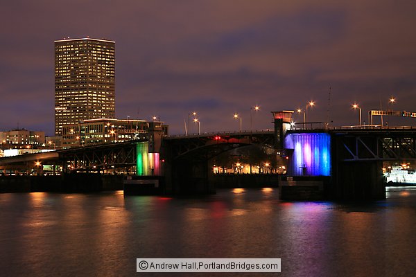 Morrison Bridge, Portland At Night