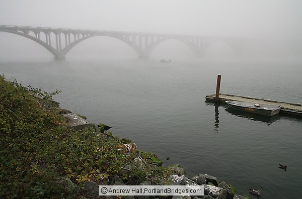 Rogue River Bridge, Gold Beach, Fog