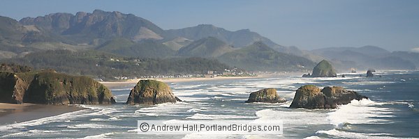 Cannon Beach from Ecola State Park, Panoramic