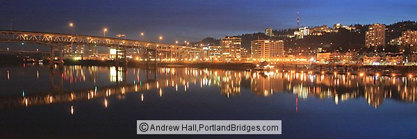 Portland, Riverplace, Marquam Bridge, Panoramic