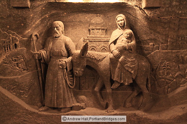 Mary and Joseph Carving, Chapel of St. Kinga, Wieliczka Salt Mine